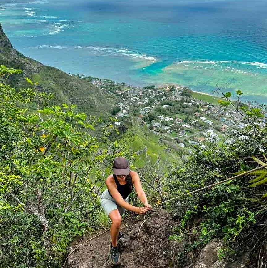 oahu hawaii kletterei kahekili trail