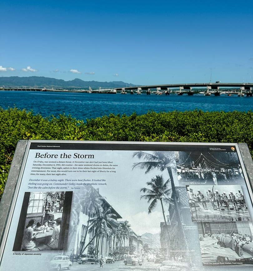 Oahu Hawaii Pearl Harbor Blick auf Hafen