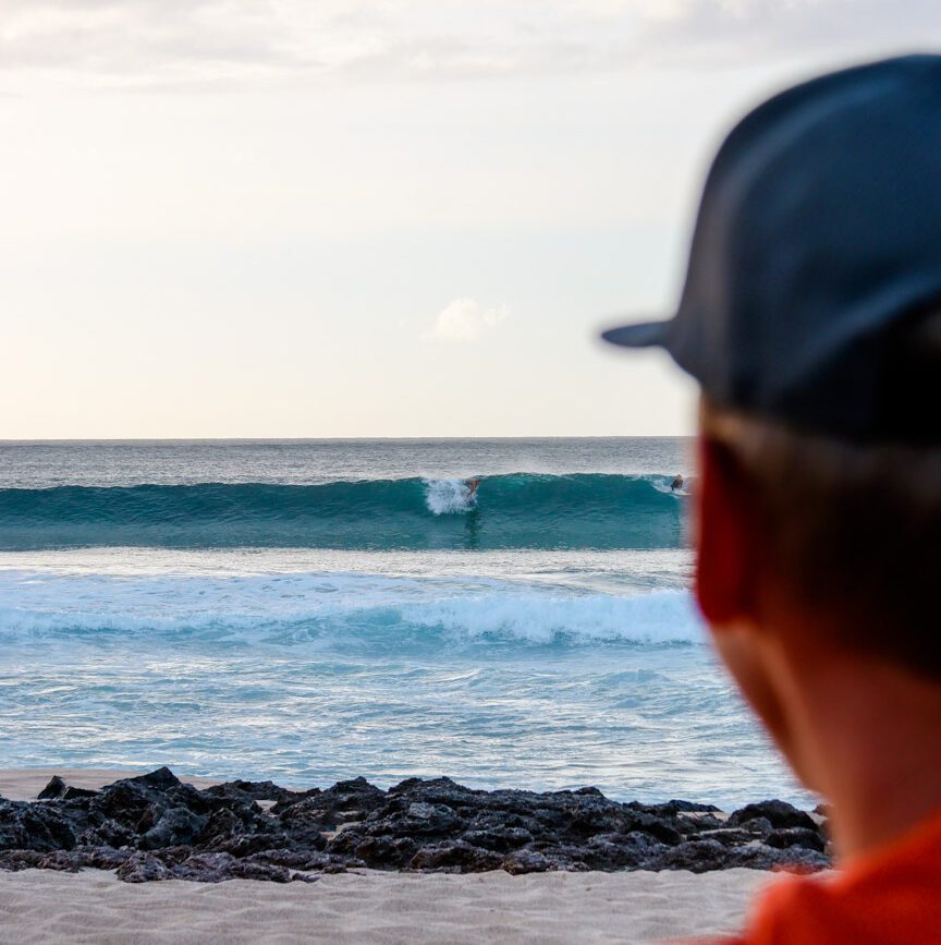 Oahu Hawaii Surfer beim Sunset Beach