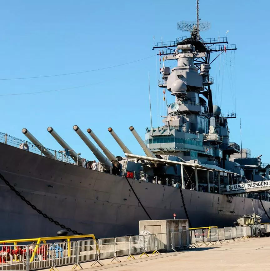 oahu hawaii uss missouri von aussen