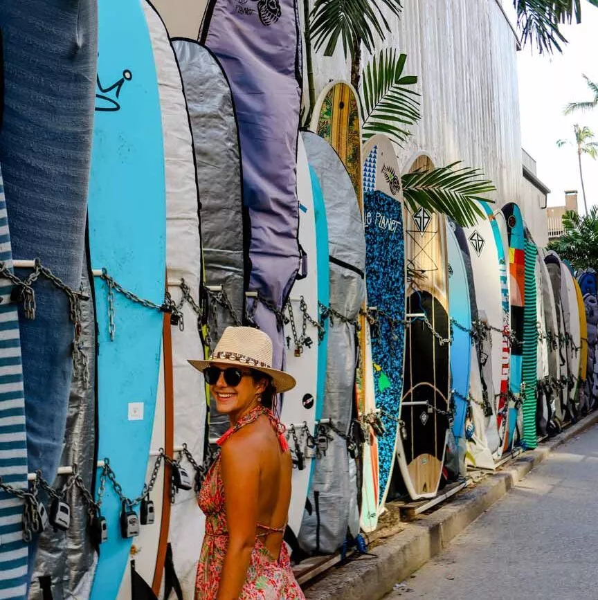 oahu hawaii weg zum waikiki beach