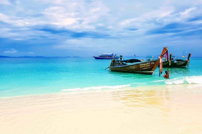 Thailand Phuket Boote am Strand