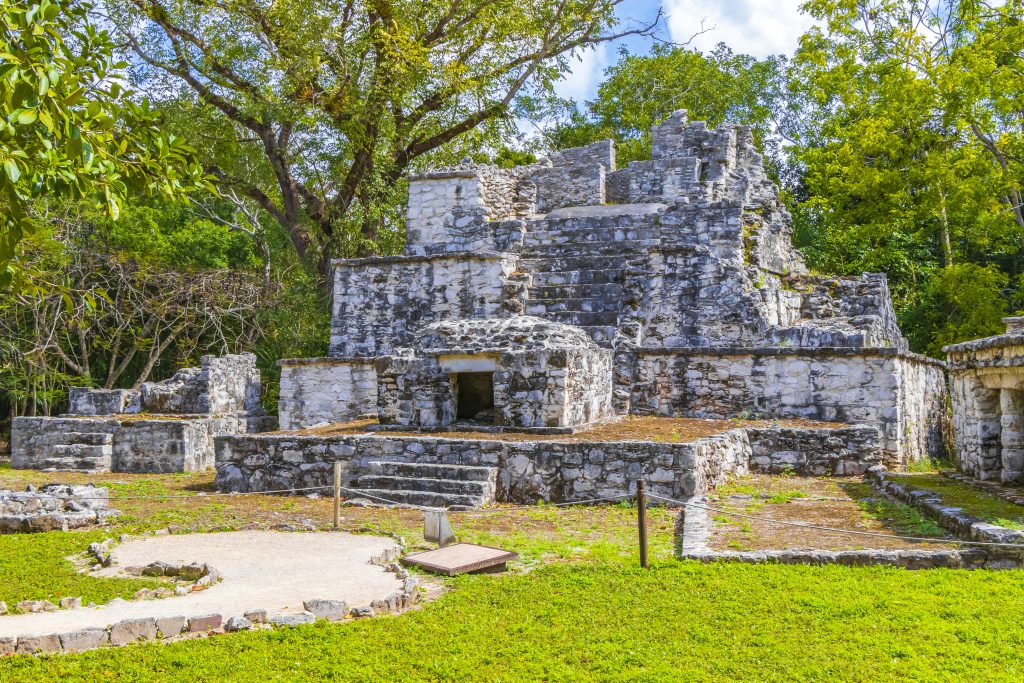 Ancient Mayan Site with Temple Ruins Pyramids Artifacts Muyil Mexico Muyil in Tulum