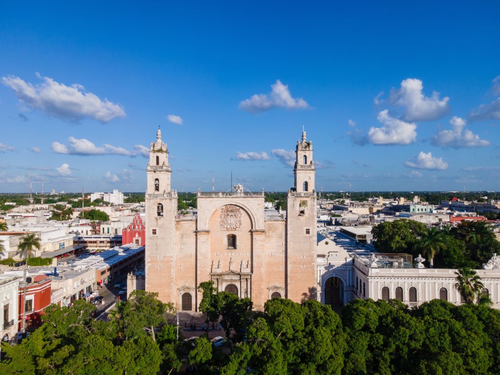Cathedral of San Ildefonso Merida Mexico Merida Kathedrale in Yucatan, Mexico