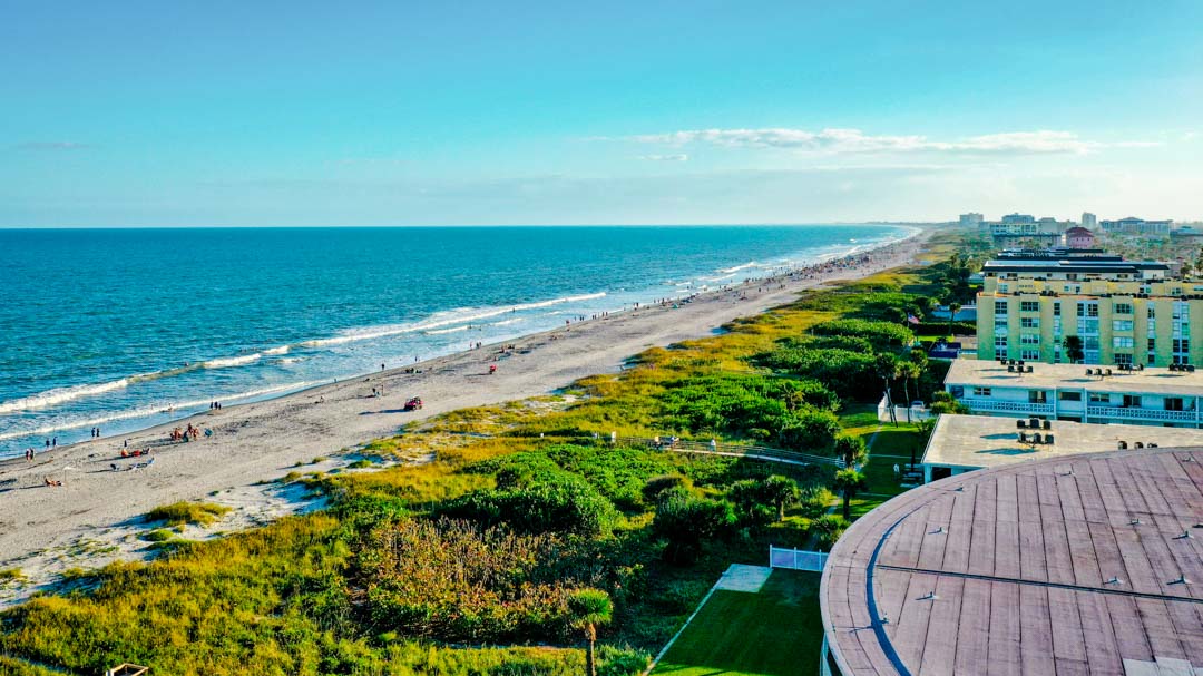cocoa beach strand von oben cocoa beach strand von oben