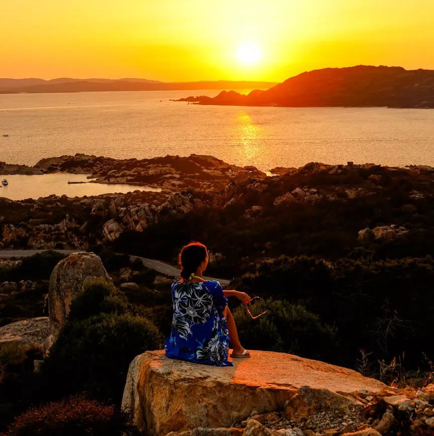La Maddalena Sardinien Aussichtspunkt Cala Francese