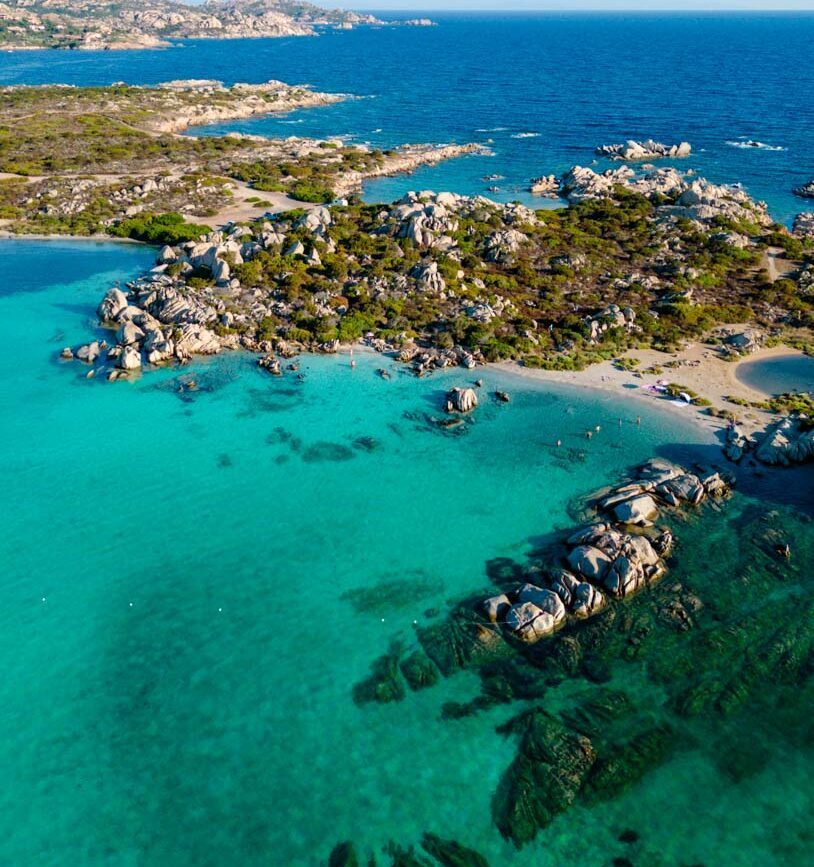 la maddalena sardinien spiaggia testa del polpo