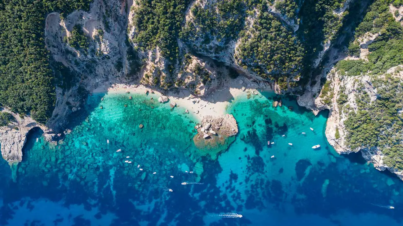 Sardinien Golf von Orosei Drohnenaufnahme