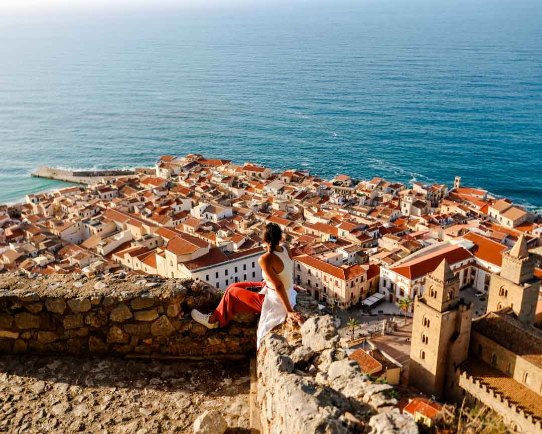 sizilien ausblick vom rocca di cefalu Sizilien Cefalù