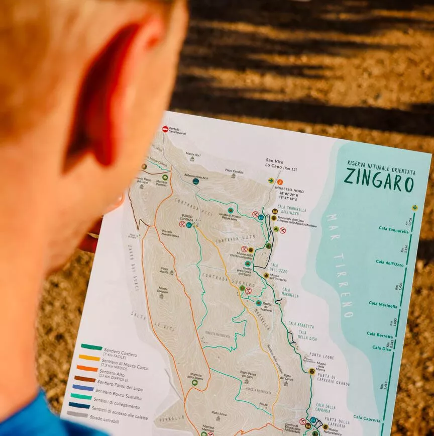 sizilien lo zingaro wanderkarte