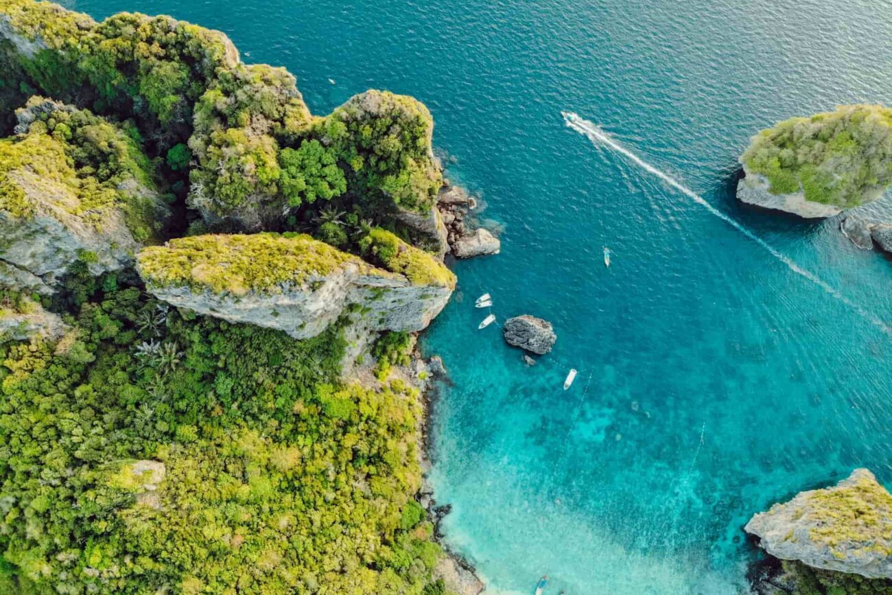 thailand khi phi phi lagune von oben