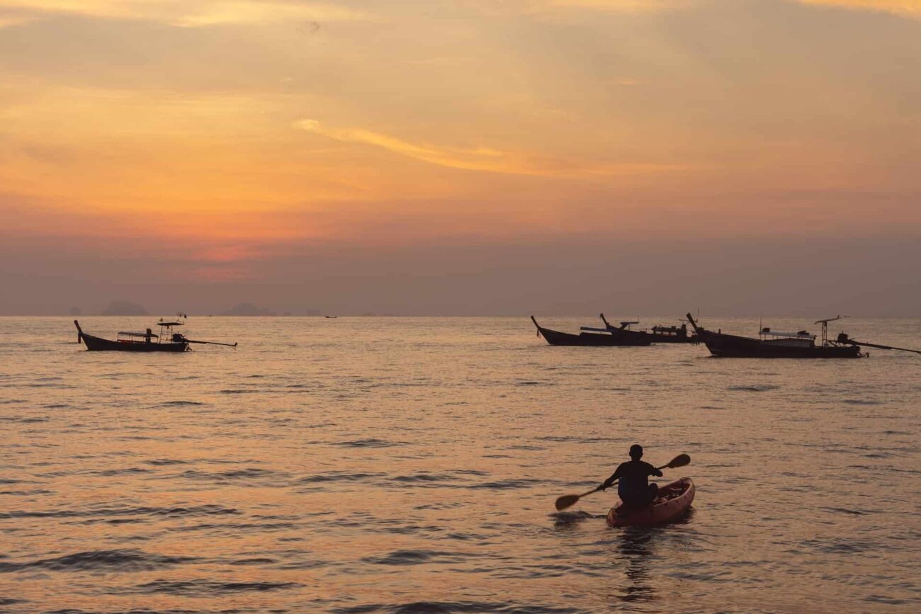 thailand koh yao noi kueste kajak abend