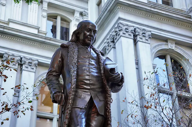 USA Ostküste Benjamin Franklin Statue Freedom Trail Boston