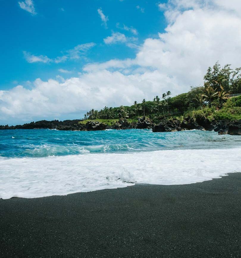 Maui Hawaii Pa'iloa Black Sand Beach