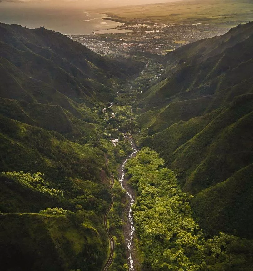 iao valley maui Maui Iao Valley State Park von oben