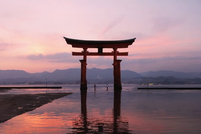 Japan Insel Miyajima mit dem Itsukushima-Schrein
