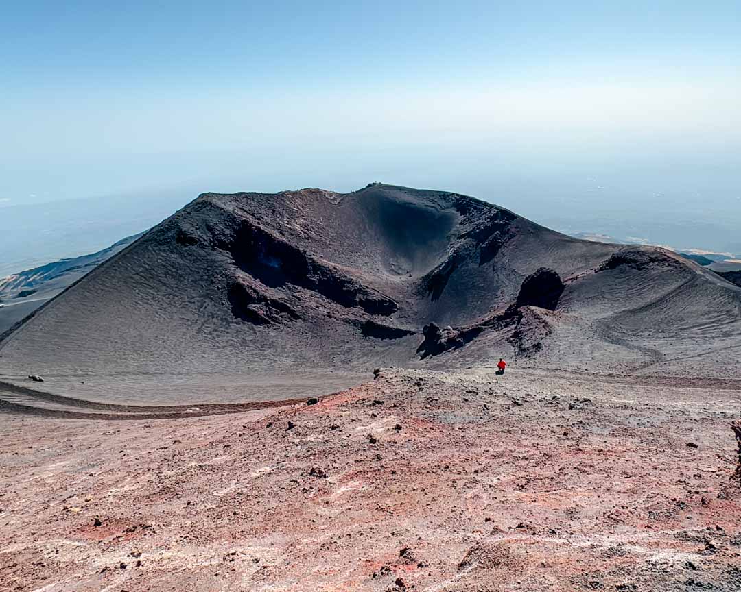 aetna bei catania alter ausbruchskrater