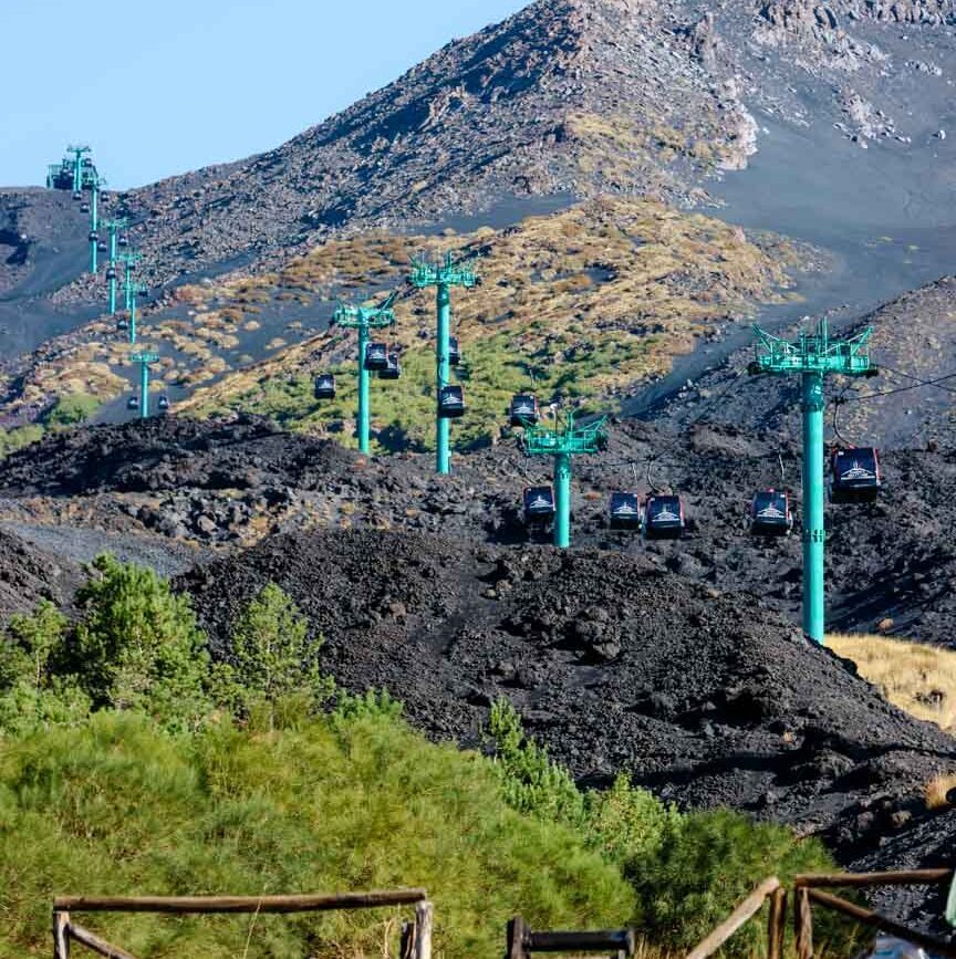 Ätna bei Catania Seilbahn