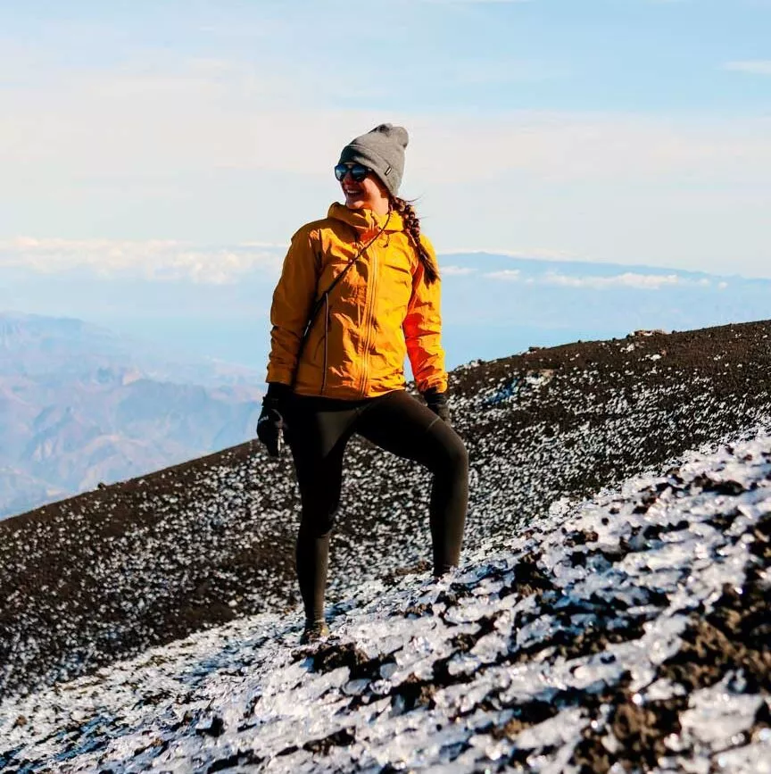 Ätna Tour Eiskristalle auf der Nordseite
