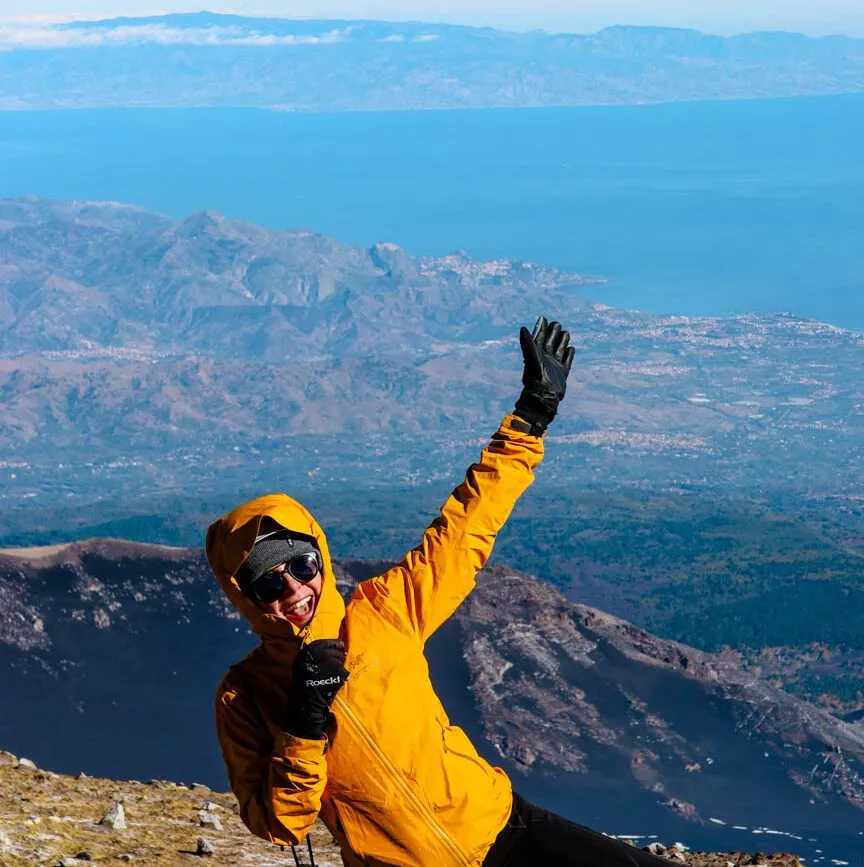 Ätna Tour Nordroute Ausblick Richtung Taormina