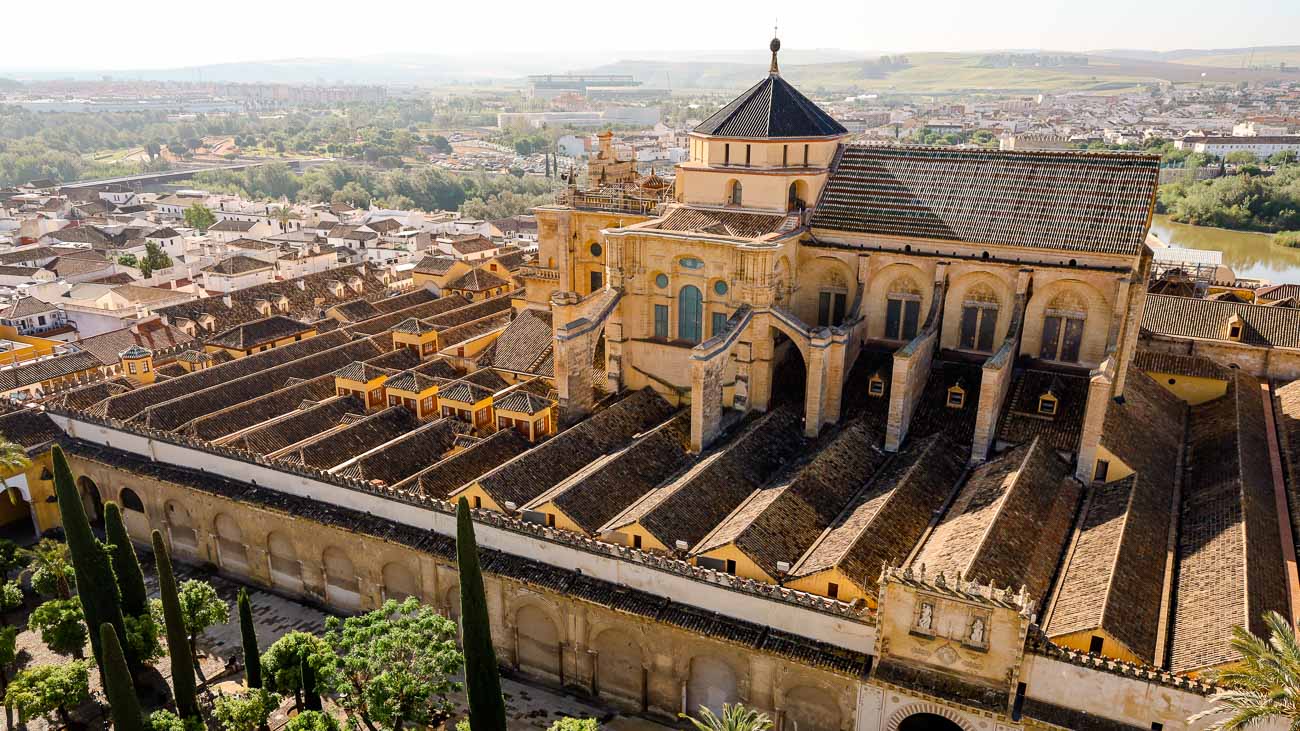 ausblick kirchturm der mezquita in andalusien