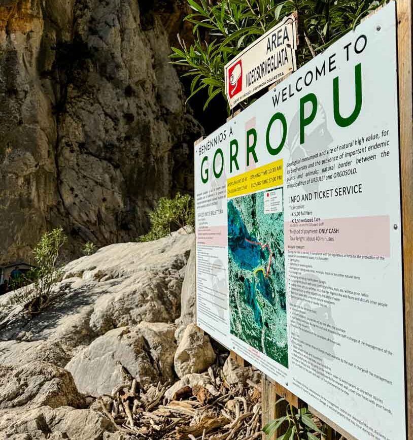 gorropu schlucht eingang