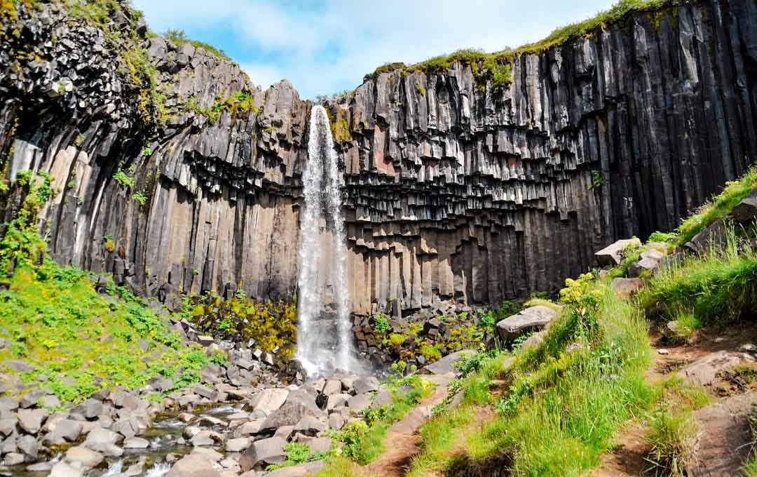 island joekulsarlon svartifoss wasserfall Island Joekulsarlon Svartifoss Wasserfall