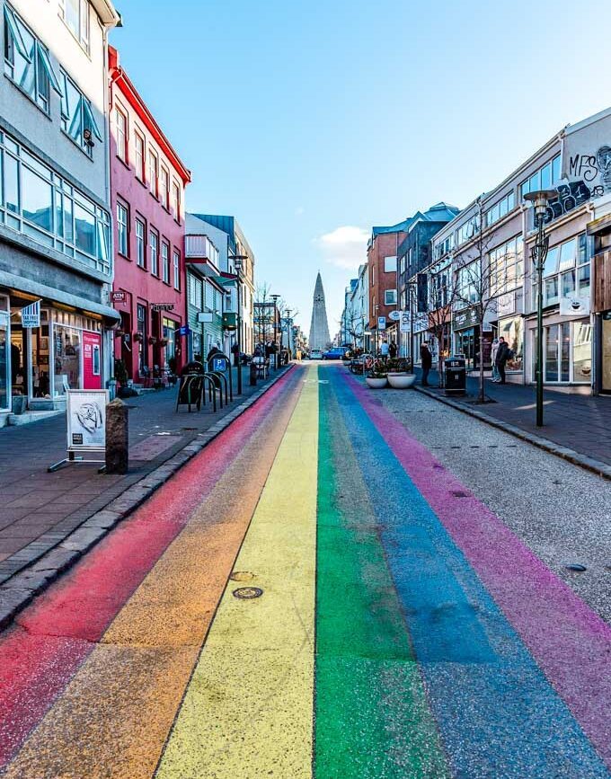Island Reykjavik Regenbogen 2