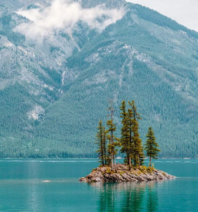 kanada banff lake minnewanka kanada banff lake minnewanka