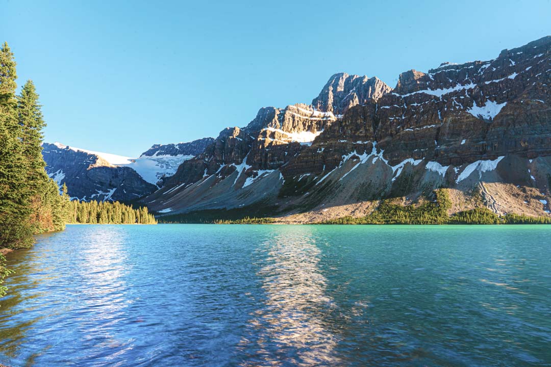kanada rockies ausblick auf bow lake kanada rockies ausblick auf bow lake