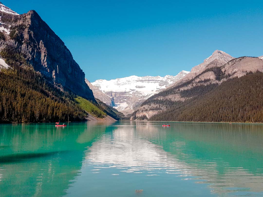 kanada rockies lake louise bei sonnenschein kanada rockies lake louise bei sonnenschein