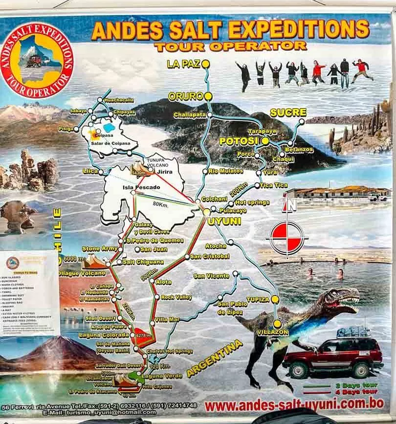 karte salar de uyuni stopps