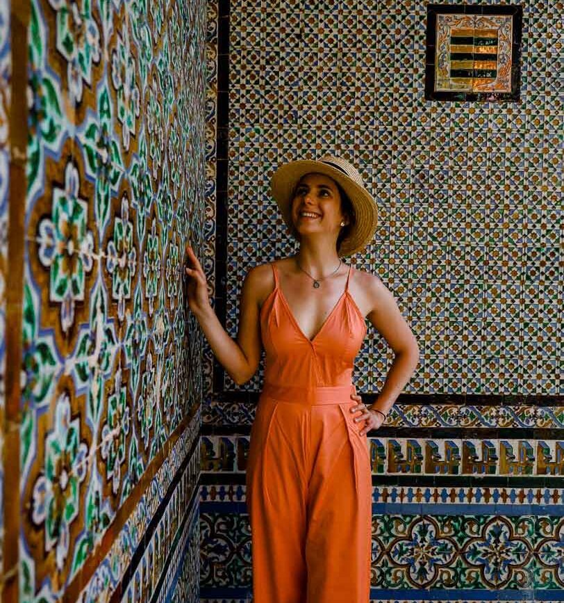 mosaikwand im casa de pilatos in sevilla