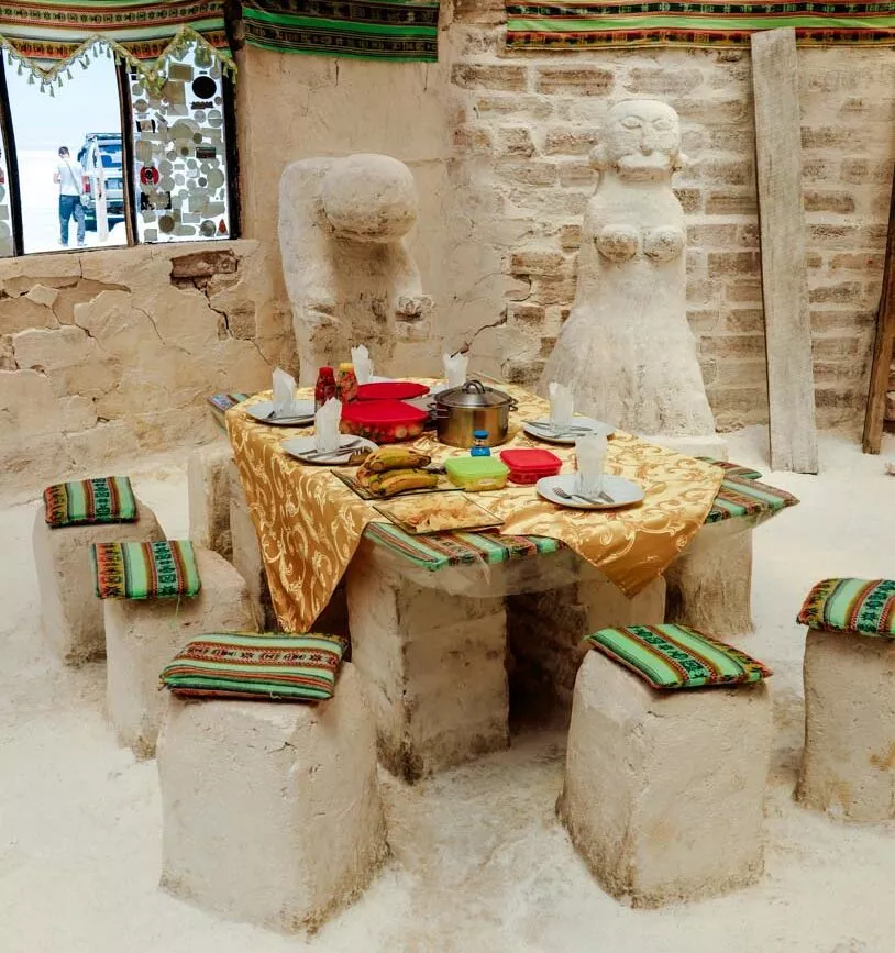 salar de uyuni mittagessen im salzhotel