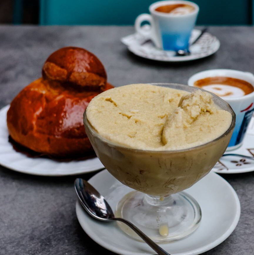 Sizilien essen brioche de granita
