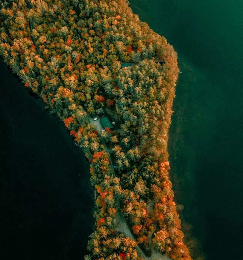 USA Camden Hills State Park von oben