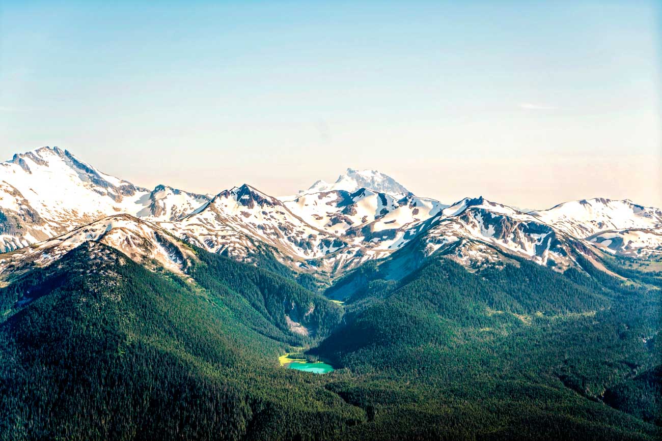 kanada whistler bergkette mit schnee whistler Kanada, Whistler Bergkette mit Schnee