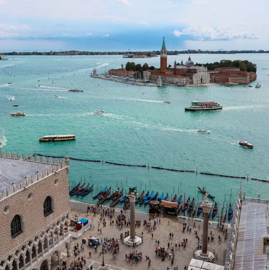 Blick auf Venedig, Markusplatz, Dogenpalast, Canale Grande