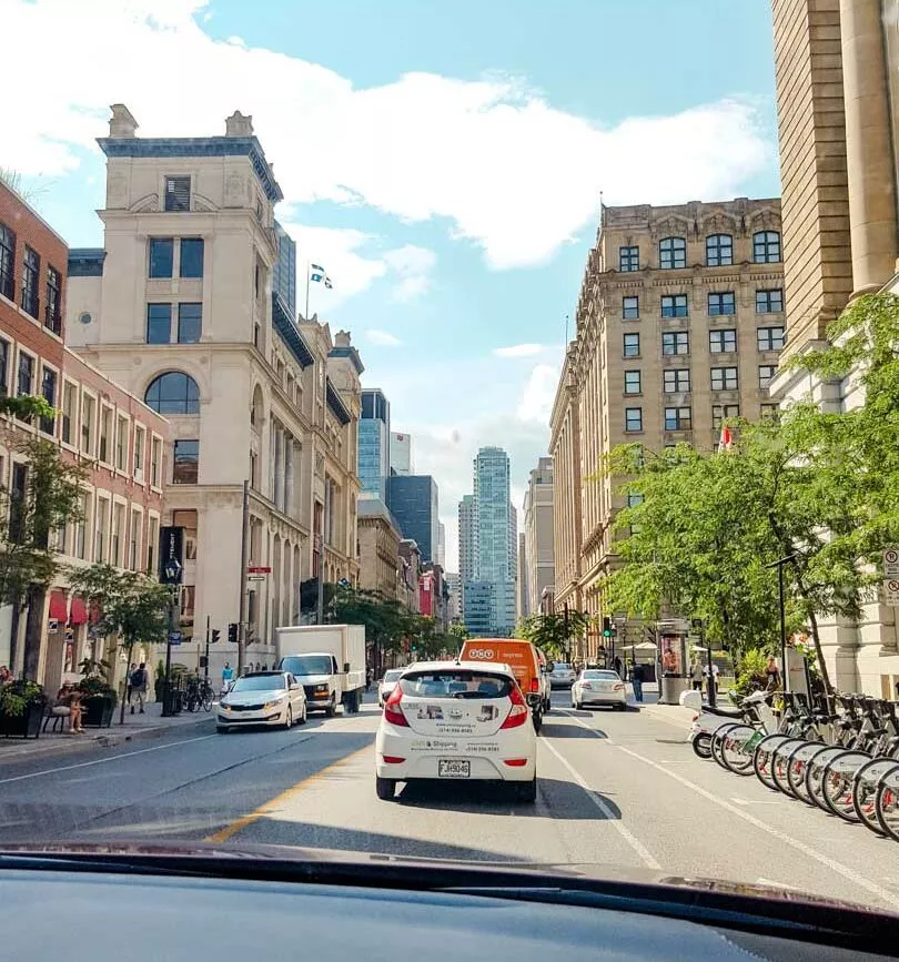 kanada montreal blick aus dem auto