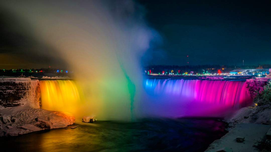 kanada niagarafaelle bei nacht Kanada Niagarafälle bei Nacht