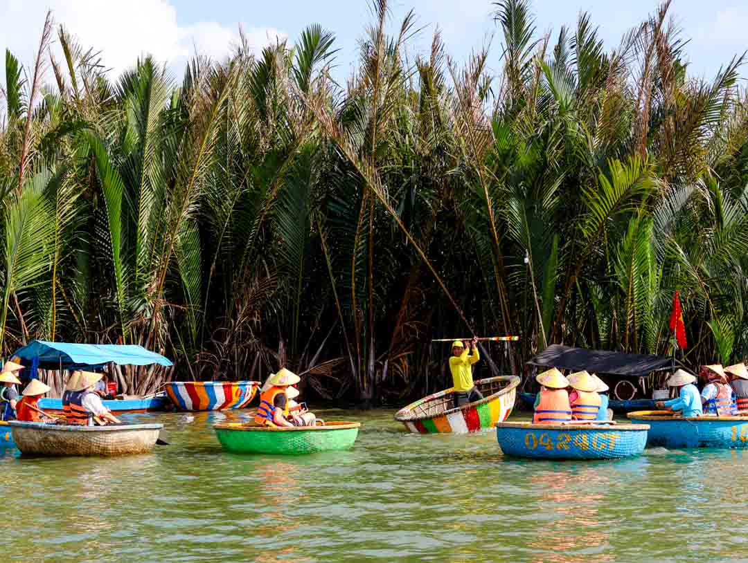 korbboot fahrt in hoi an