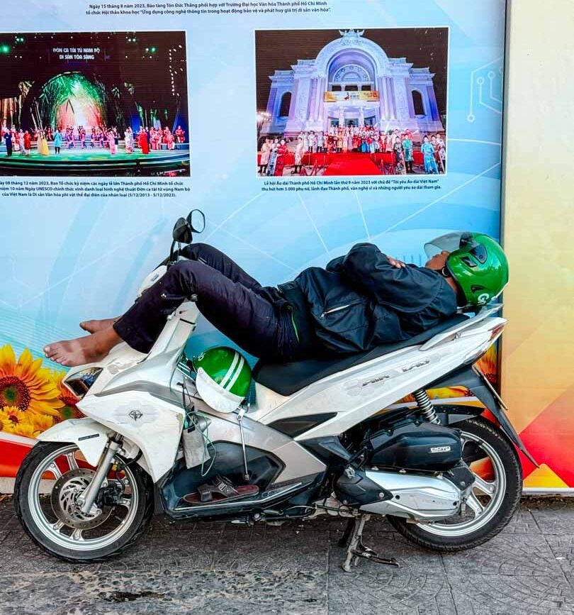 schlafender grab fahrer