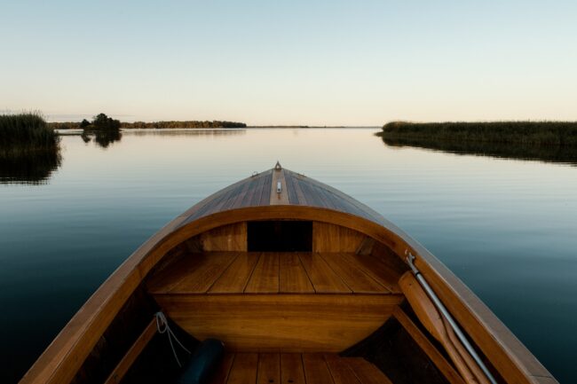 Schweden Kanu auf dem See