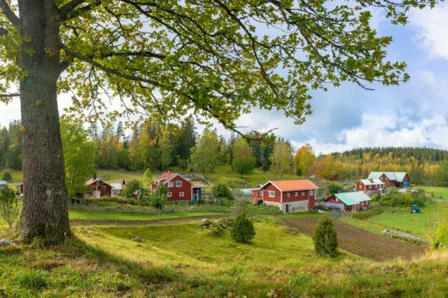Schweden ländliches Dorf