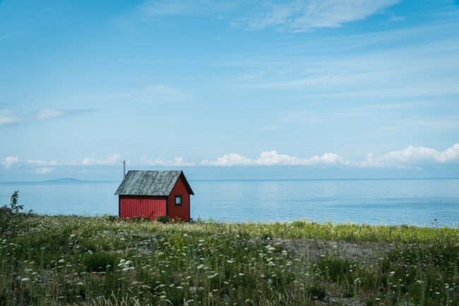 Schweden Öland Hütte vor dem Meer