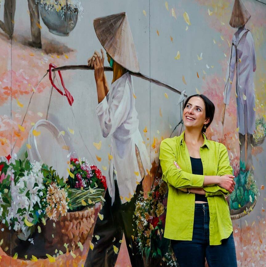 streetart in hanoi in der mural street