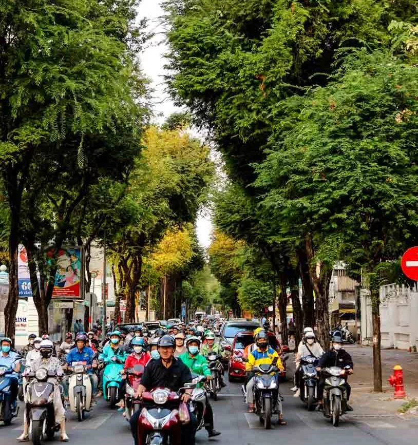 Wuseliger Verkehr in Saigon