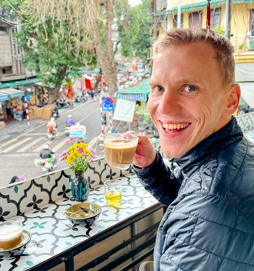 ausblick vom coffee nang in hanoi