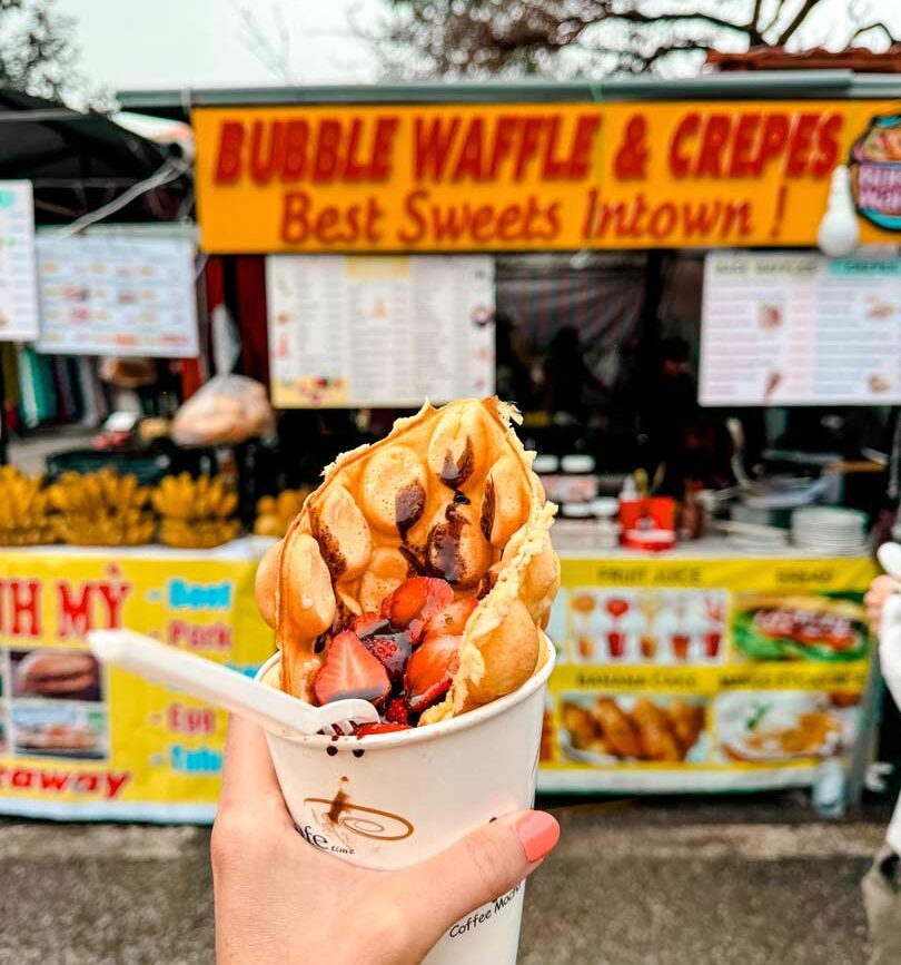 bubble waffle im zentrum von tam coc Bubble Waffle im Zentrum von Tam Coc