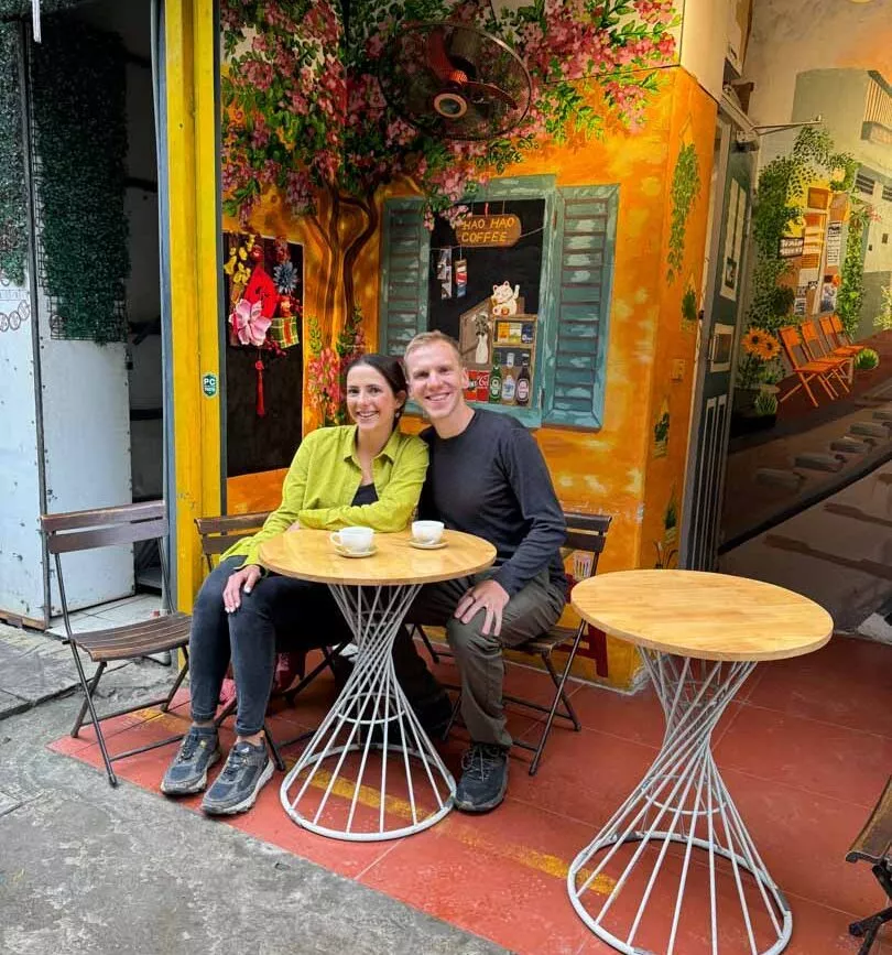 Café in der Train Street in Hanoi: Hao Hao Coffee